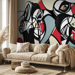 Abstract Cubist Faces