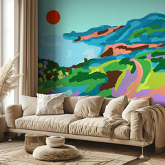 Vibrant Hillside Coast Path