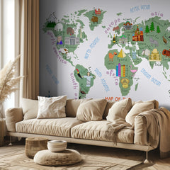 Kids Illustrated World Map
