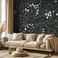 Midnight Floral Vines