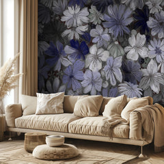 Abstract Blue Flowers