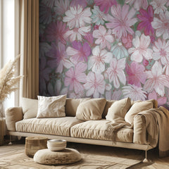 Soft Pink Floral Garden