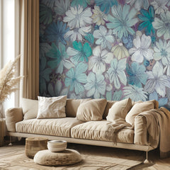 Soft Blue Floral Pattern