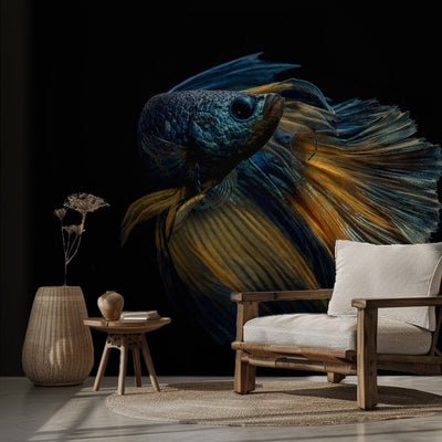 My Dress – Fototapet med fargesterk siamesisk kampfisk rumsbild 2