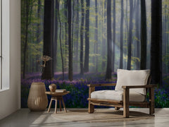 Misty Bluebell Forest