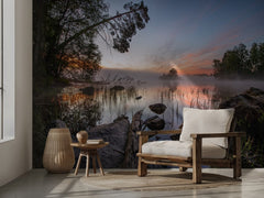 Misty Lake Sunrise