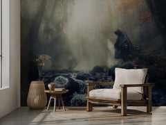 Misty Forest River Figure