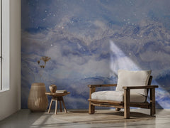 Mountains Under A Starry Sky