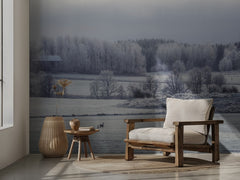 Deer in Frosted Landscape