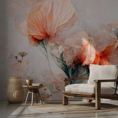 Ville blomster på beige bakgrunn rumsbild 2