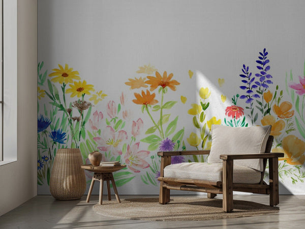 Akvarellvillblomster miljöbild 2