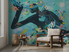 Ethereal Figure and Birds