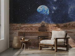 Woman Gazing At Earth