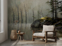 Misty Forest Lake