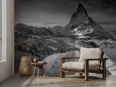 Black White Matterhorn Skiing