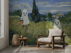 Cute Ghosts in Field