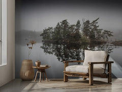 Misty Island Reflections