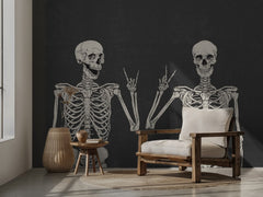 Skeletons Rock Peace Signs