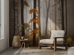 Misty Autumn Forest