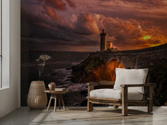 Stormy Lighthouse Sunset