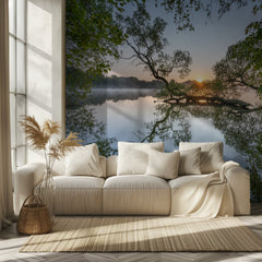 Sunrise Lake Tree Reflection