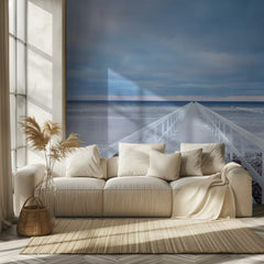 White Pier Winter Ocean
