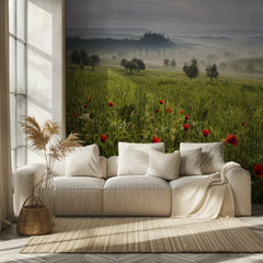 Misty Tuscan Poppies