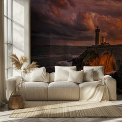 Stormy Lighthouse Sunset