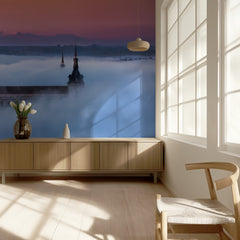 Misty Castle Sunset