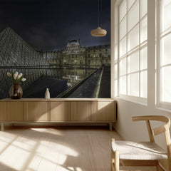 Louvre Pyramid Night Reflection