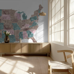 Muted United States Map