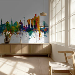 Copenhagen Watercolor Skyline