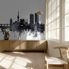 Prague Watercolor Skyline