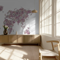 Floral World Map