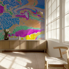 Vibrant Fluid Floral Abstract