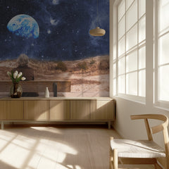 Woman Gazing At Earth