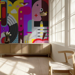 Vibrant Abstract Faces