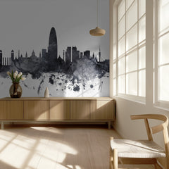 Barcelona Skyline Silhouette