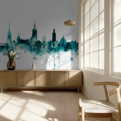 Stockholm Watercolor Skyline