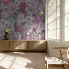 Soft Pink Floral Garden