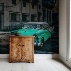 Bilar Habana street - Fototapet med klassisk bil i Havanna – fototapet med unikt motiv som skapar en inspirerande fondvägg