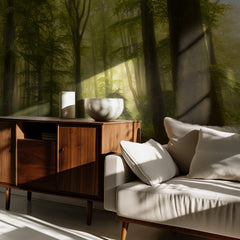 Misty Forest Sunlight