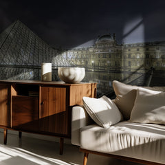 Louvre Pyramid Night Reflection