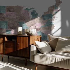 Muted United States Map