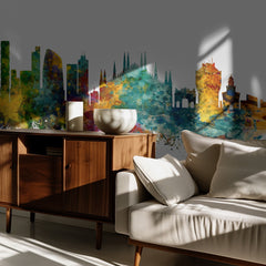 Colorful Milan Skyline