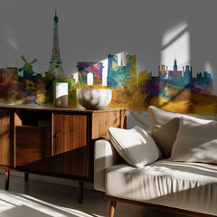 Paris Watercolor Skyline
