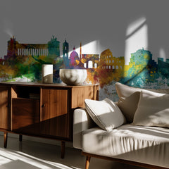 Rome Watercolor Skyline