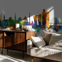 Copenhagen Watercolor Skyline