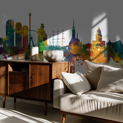 Gothenburg Watercolor Skyline