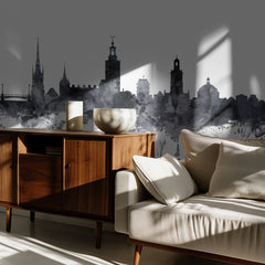 Stockholm Watercolor Skyline